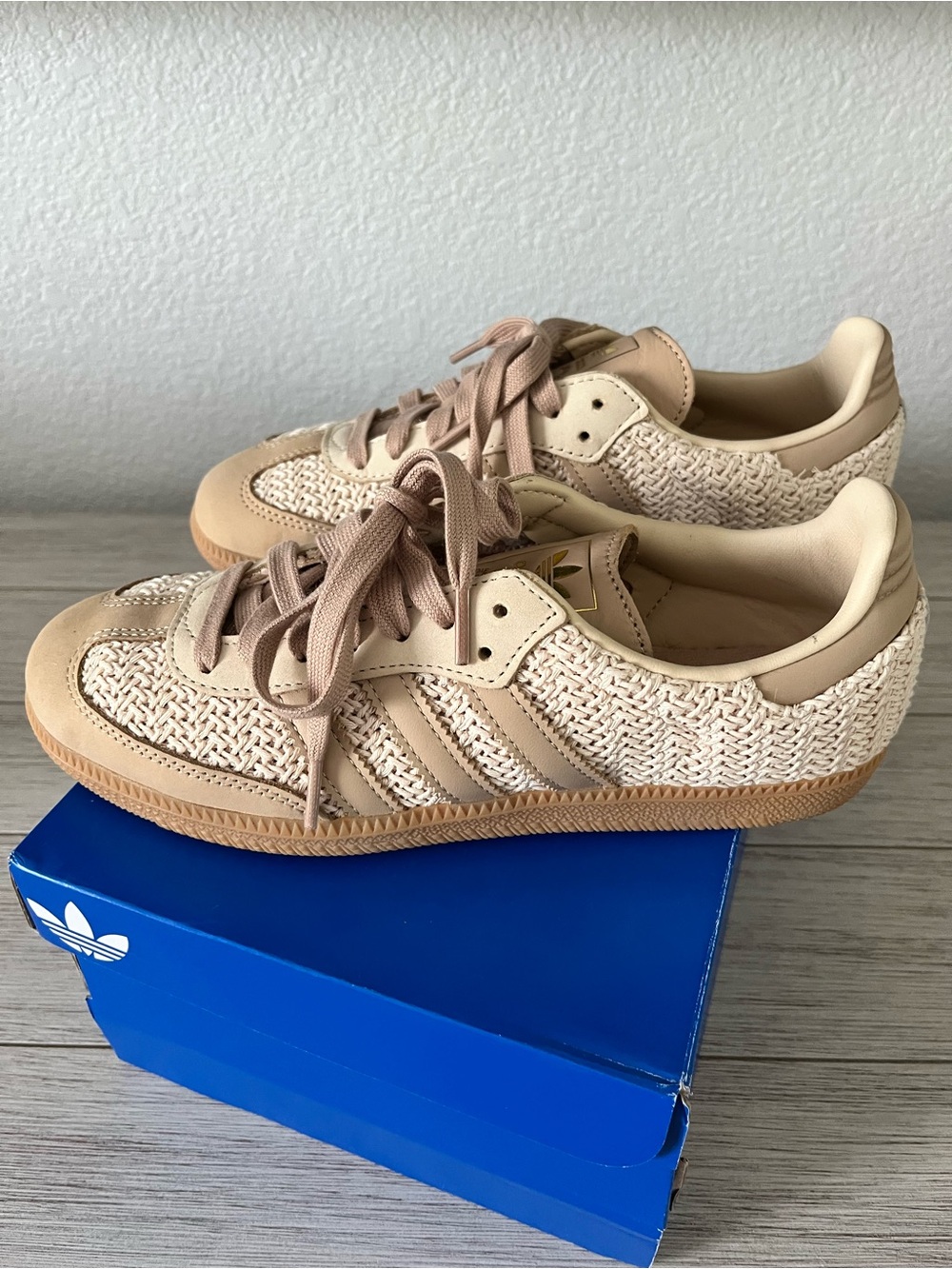 Adidas Samba Woven Beige Sneakers